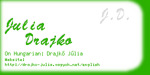 julia drajko business card