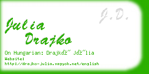 julia drajko business card